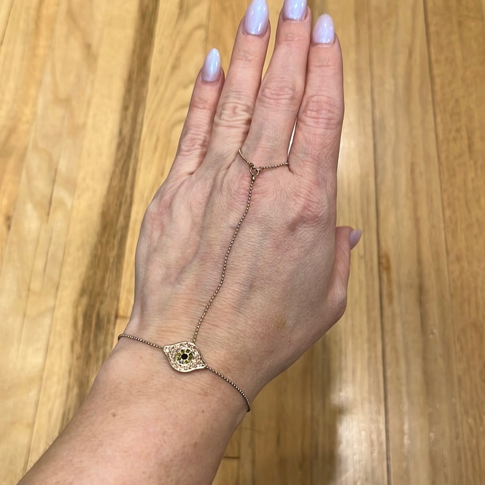 Ring/ eye bracelet combo